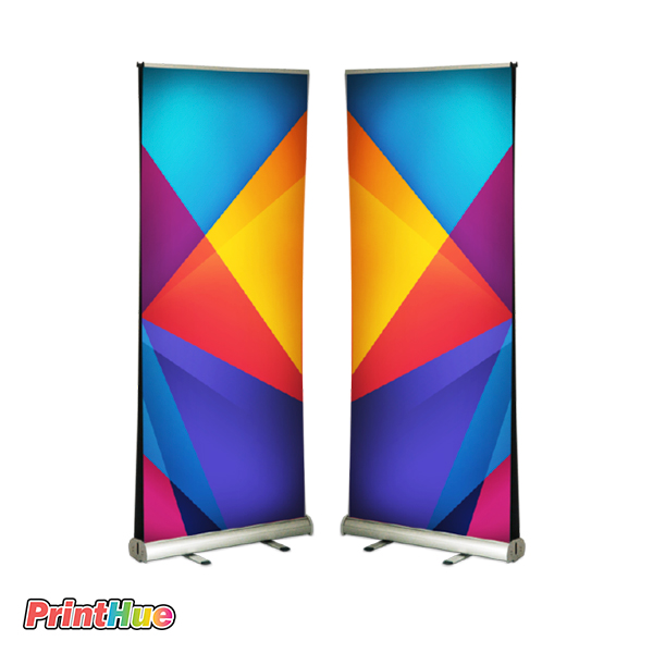 Double sided retractable banners
